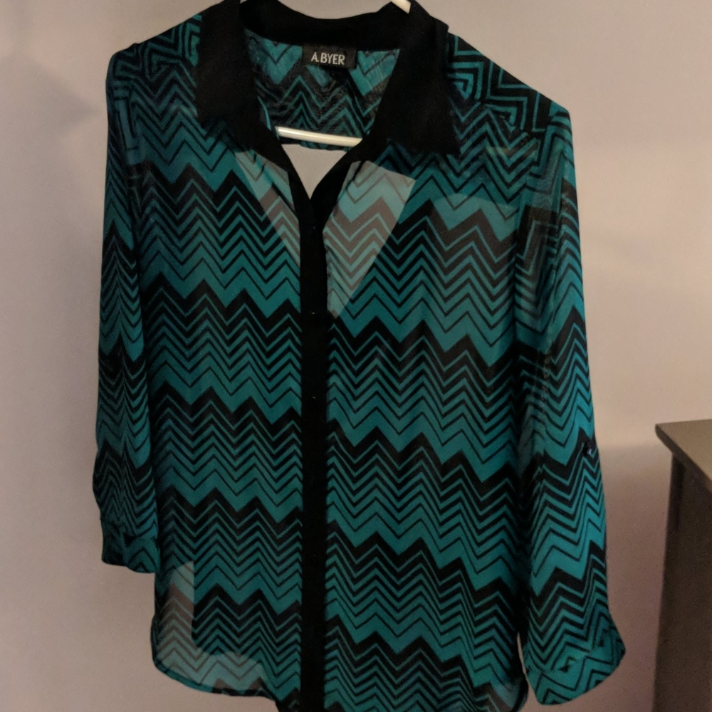 Sheer patterned blouse